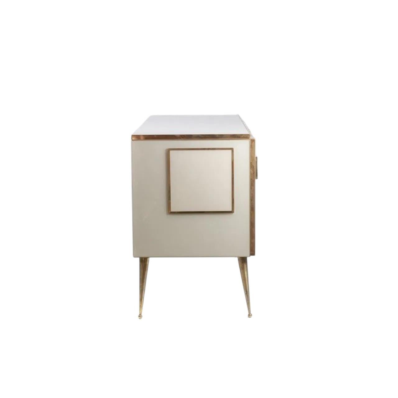 italien Buffet ivoire trois portes en vente