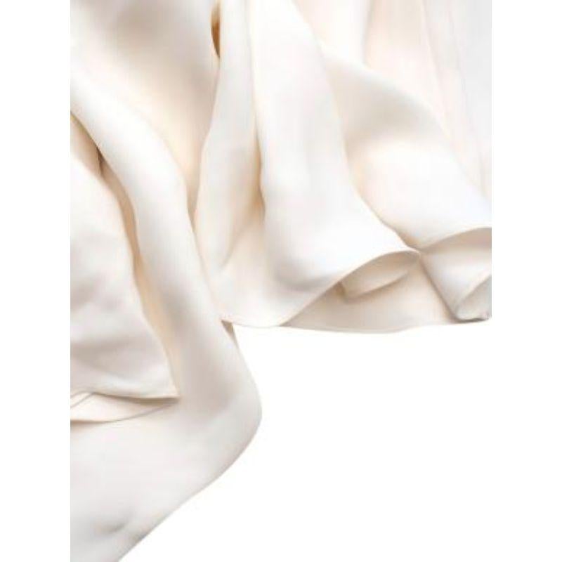 Gray Ivory silk crepe keyhole neck jumpsuit For Sale