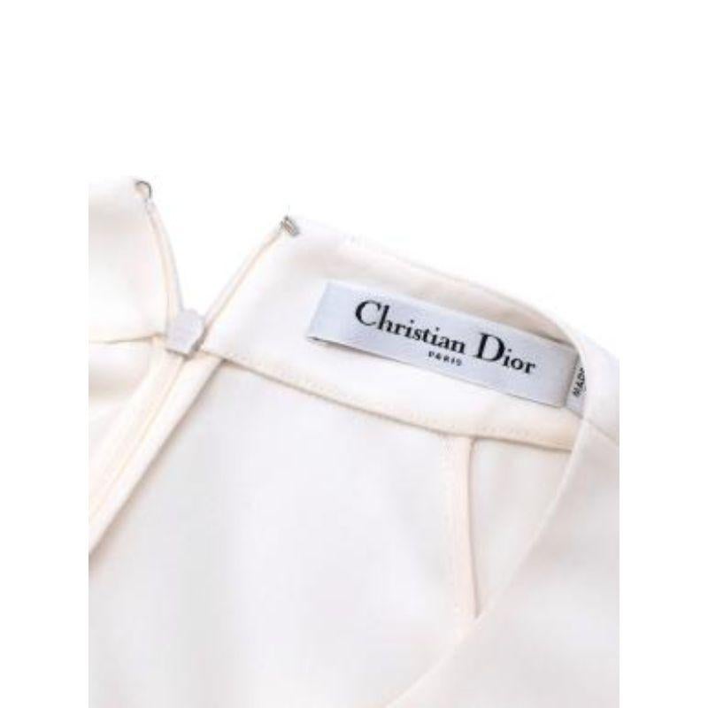 Ivory silk crepe keyhole neck jumpsuit For Sale 3