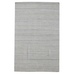 Tapis moderne en soie ivoire