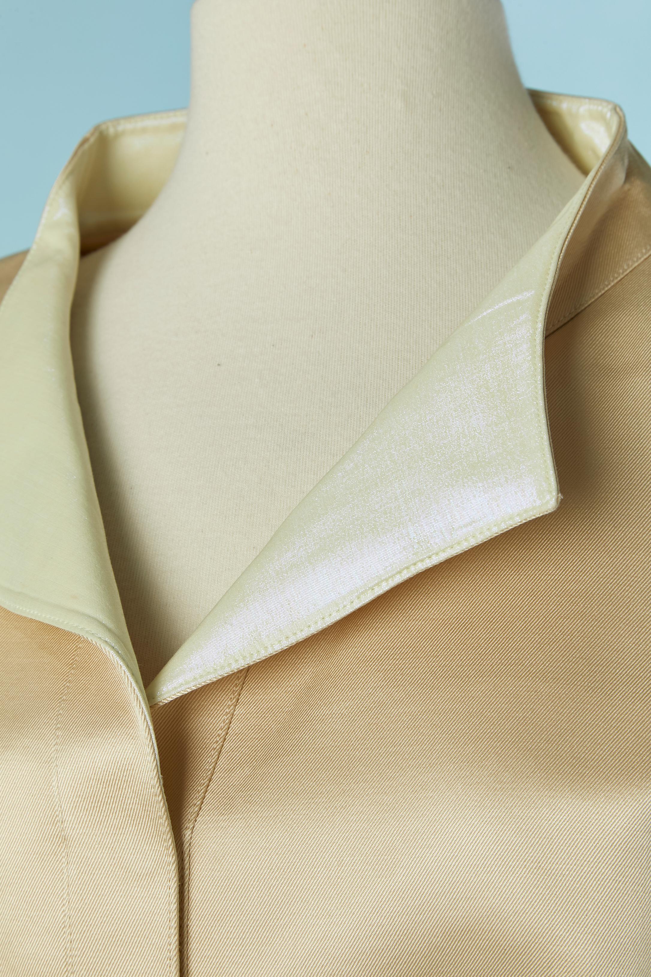 Veste croisée en soie ivoire avec ceinture et boucle Thierry Mugler Couture Excellent état - En vente à Saint-Ouen-Sur-Seine, FR