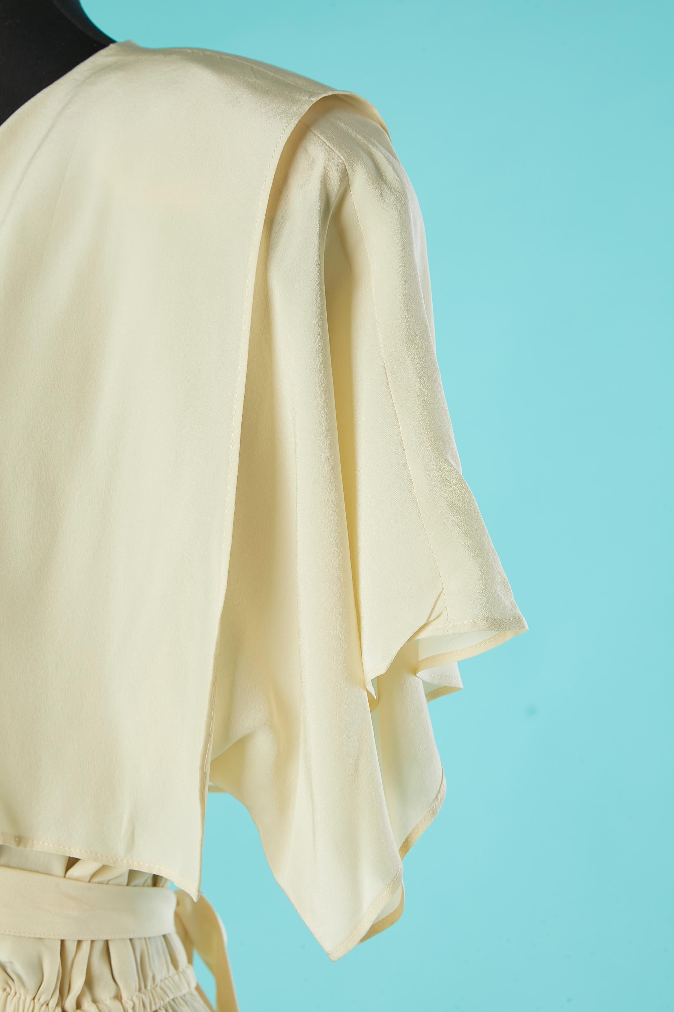 Women's Ivory silk wrap dress Guy Laroche  For Sale