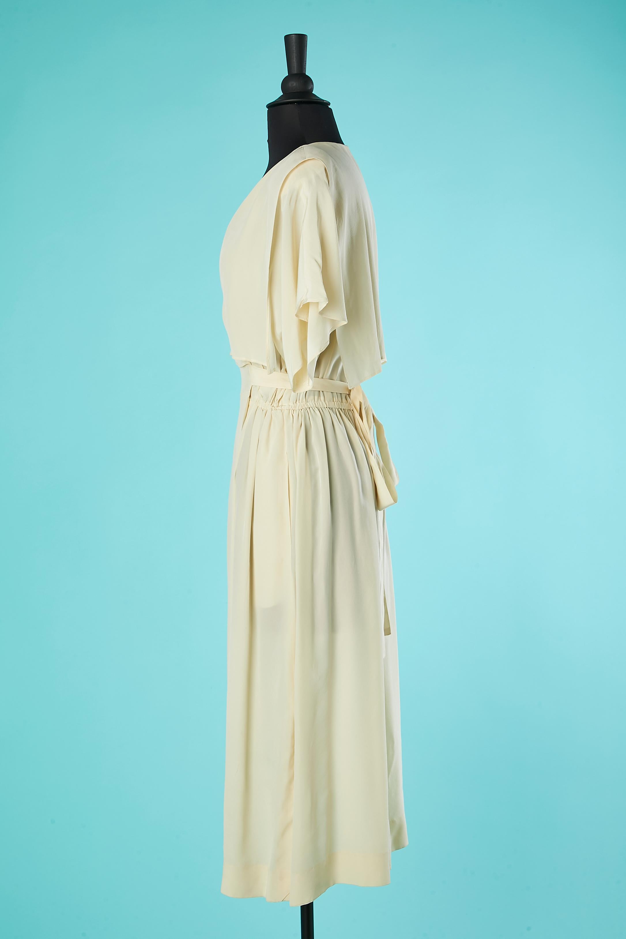 Ivory silk wrap dress Guy Laroche  For Sale 1