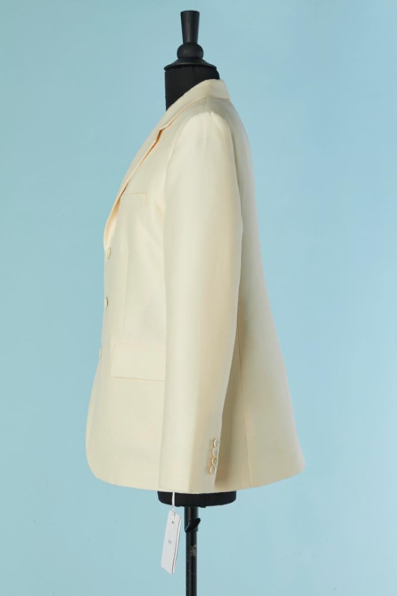 Veste ivoire à simple boutonnage CHRISTIAN DIOR New Pour femmes en vente