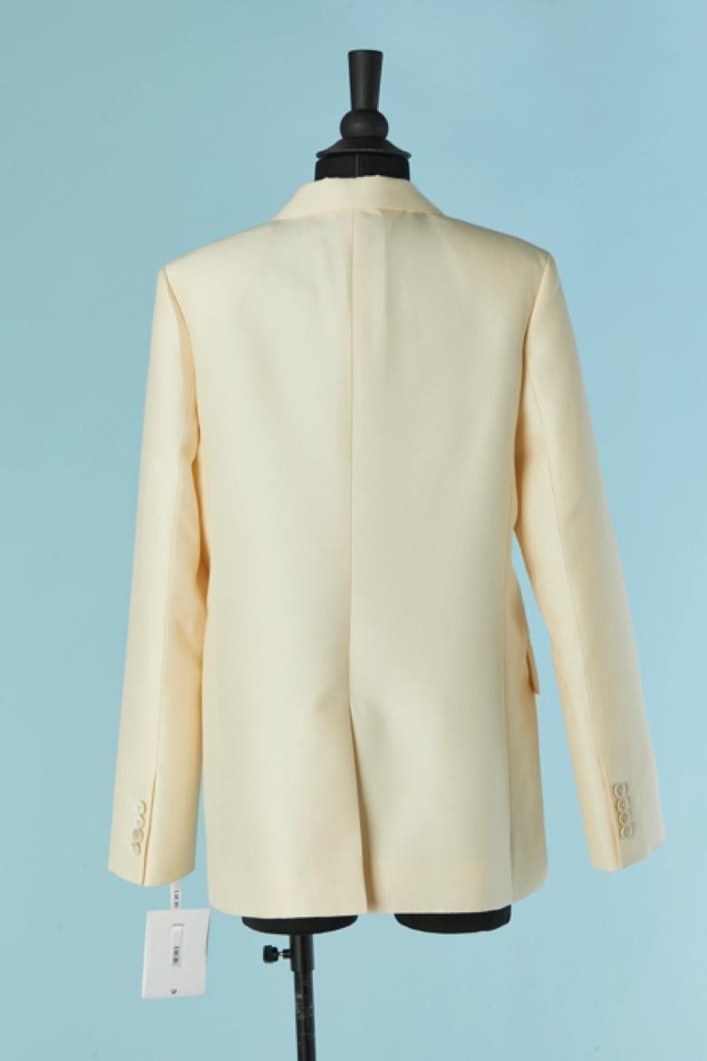 Veste ivoire à simple boutonnage CHRISTIAN DIOR New en vente 1