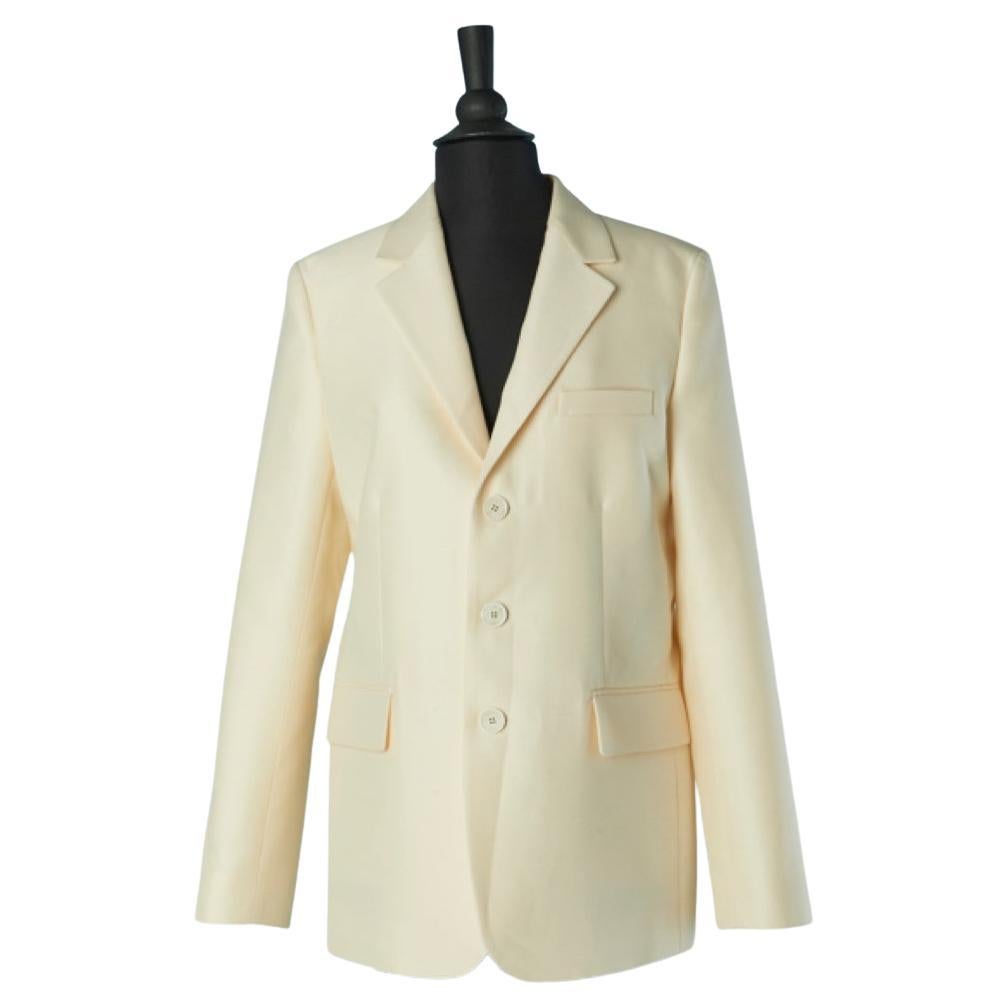 Elfenbeinfarbene einreihige Jacke CHRISTIAN DIOR Neu