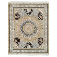 Ivory Soft Wool Hand Knotted Nain with Gumbad Design 250 KPSI Rug 8'0" x 10'2"