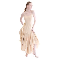 Ivory Spaghetti Strap Gathered Maxi Dress