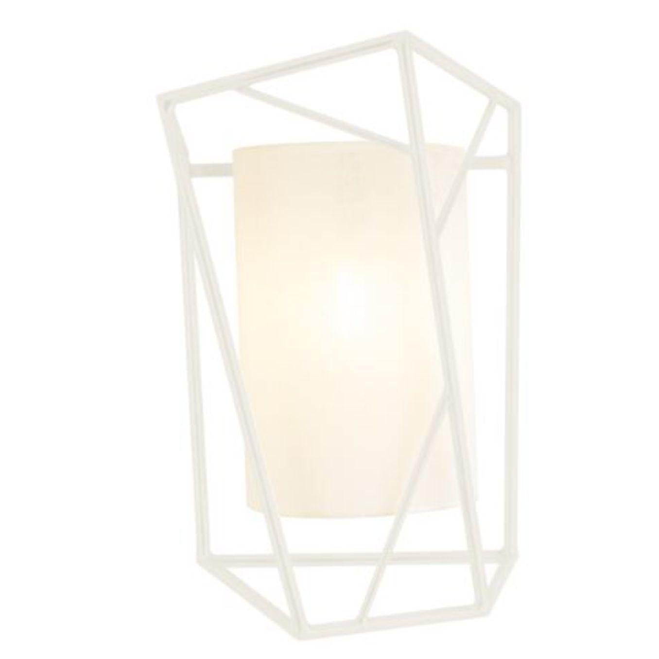 Ivory Star wall lamp by Dooq
Dimensions: W 28 x D 20 x H 51 cm
Materials: lacquered metal, polished or satin metal.
abat-jour: linen
Also available in different colors and materials.

Information:
230V/50Hz
E14/1x15W LED
120V/60Hz
E12/1x10W LED
bulb
