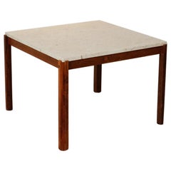 Ivory Stone and Rosewood legs Coffee/Side Table