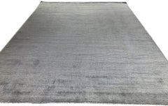 Ivory Stripe Wool Area Rug