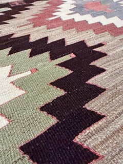 Ivory & Terracotta Mut Kilim • Navajo-Style Tribal Flatweave Rug (4'x6')