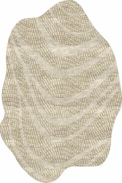 IVORY TERRAIN – Maßgefertigter, handgefertigter Teppich aus TENCEL / neuseeländischer Wolle von Rugs & Co