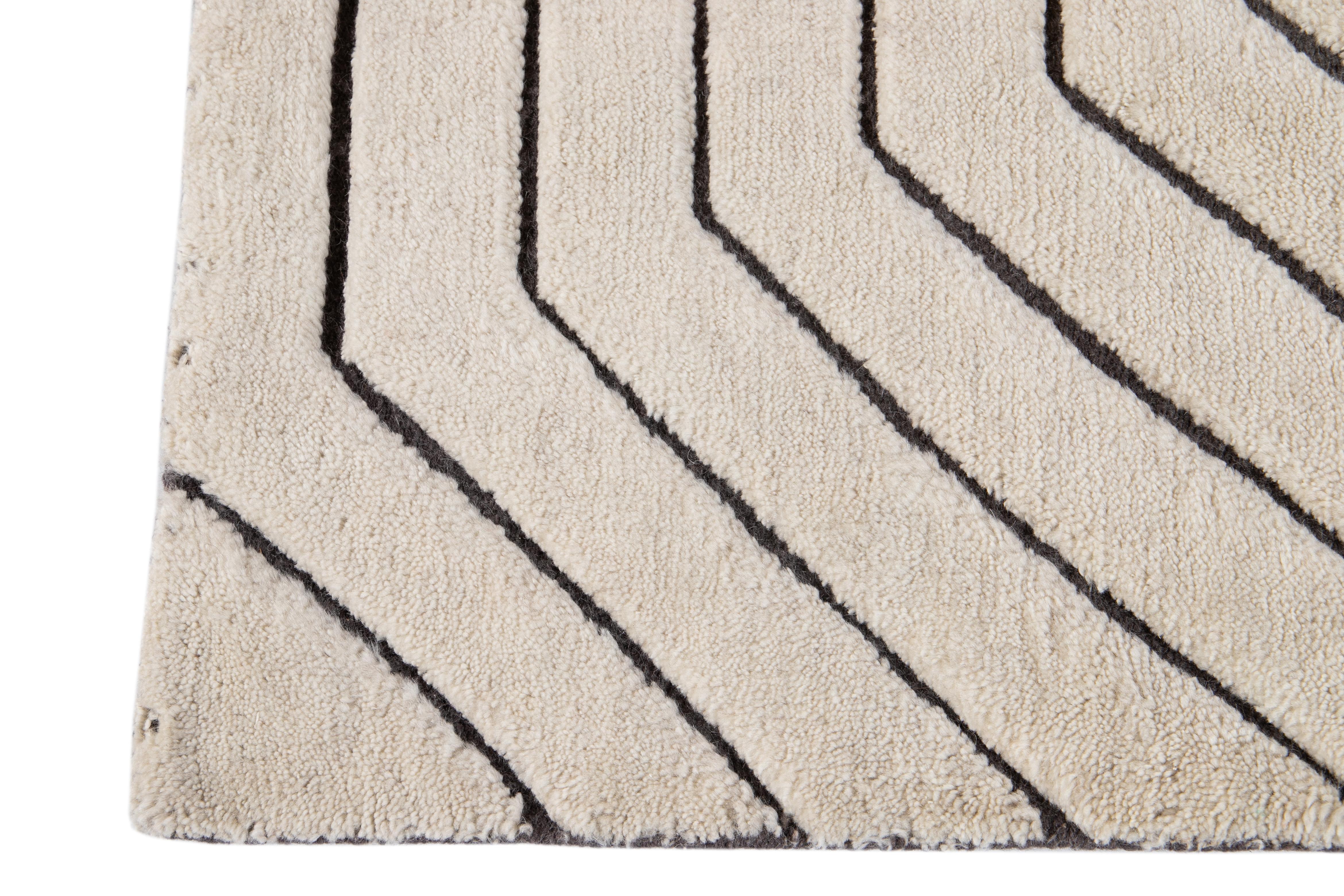 ivory textured rug