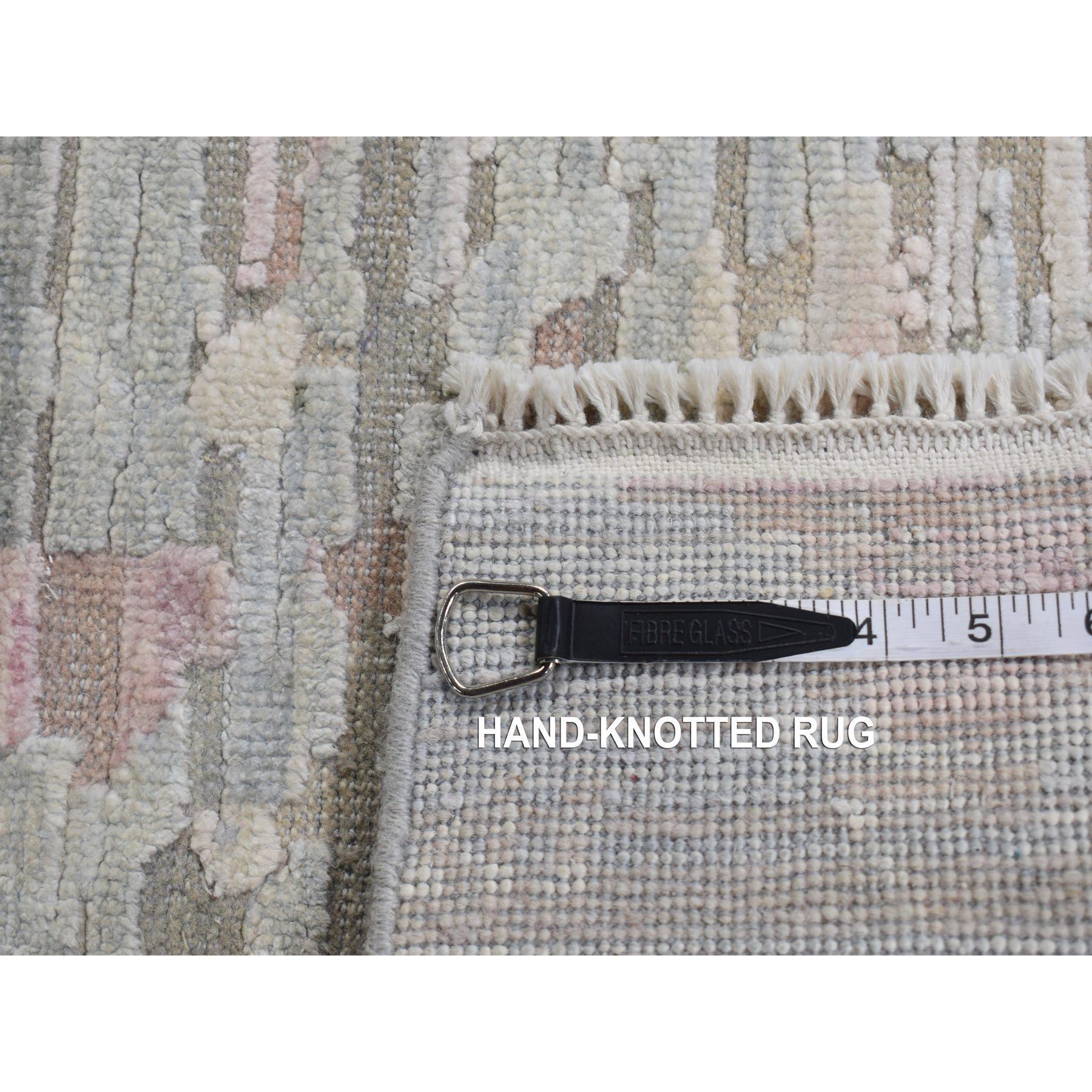 Ivory THE PASTEL COLLECTION Tappeto in seta e lana testurizzata annodato a mano 12'x15'3