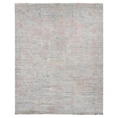 Ivory THE PASTEL COLLECTION Silk with Textured Wool Hand Knotted Rug 12'x15'3"