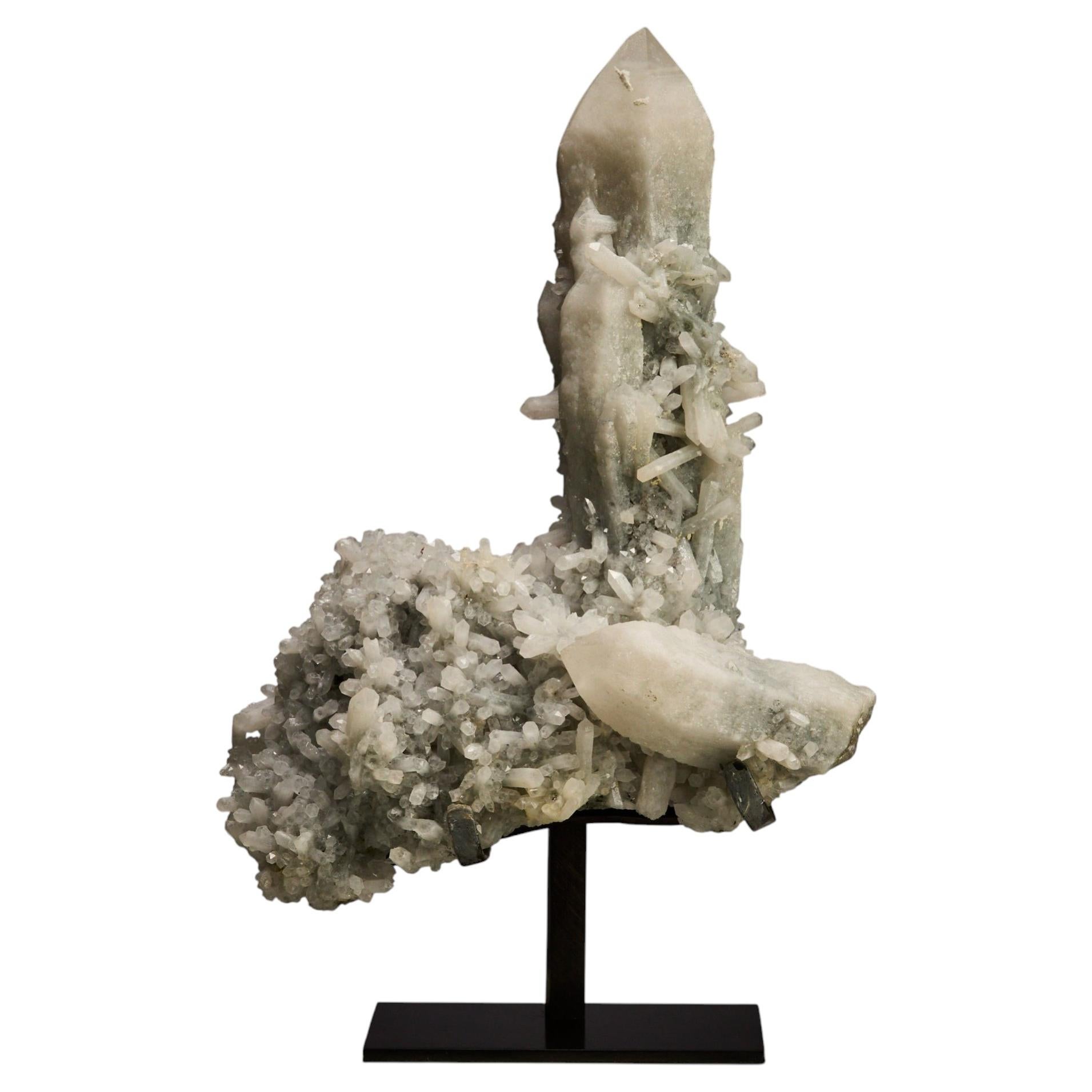 Ivory Tower — White Quartz Decorative Object Table top For Sale