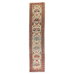 Ivory Tribal Heriz Serapi Runner