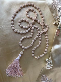 Ivory 'Vendela' Rose Beads with Ethiopian Opals