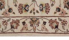 Ivory Rug Cream Handmade Rug, Hand Knotted Oriental Carpet for Sale
