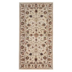 Ivory Rug Cream Handmade Rug, Hand Knotted Oriental Carpet for Sale