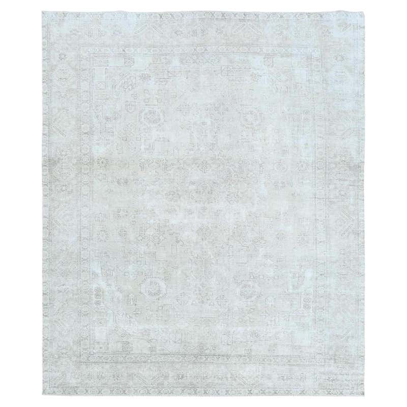 Swatch for Distressed Wool Rug in Ivory Charcoal by Ben Soleimani For ...