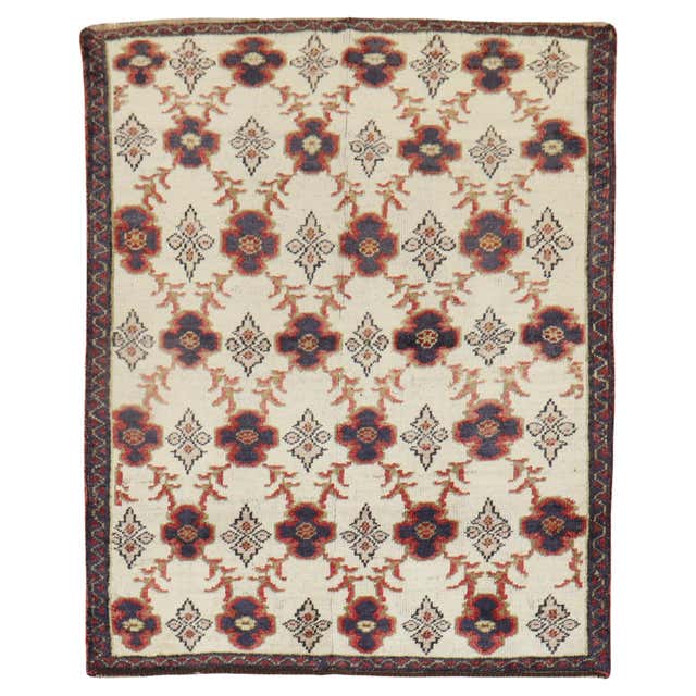 Vintage Turkish Square Shape Area Size Rug For Sale at 1stDibs