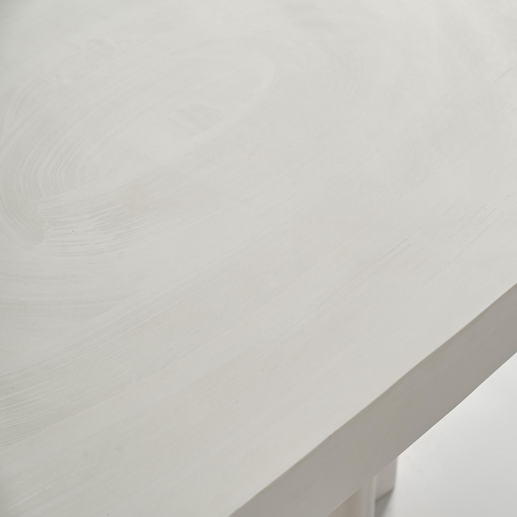 Polonais Table basse ovale Ivory Wave Off-White par Perler  en vente