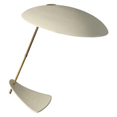 Ivory White Italian Designer Mid-Century Modern UFO Table Lamp, 1950s, Italy