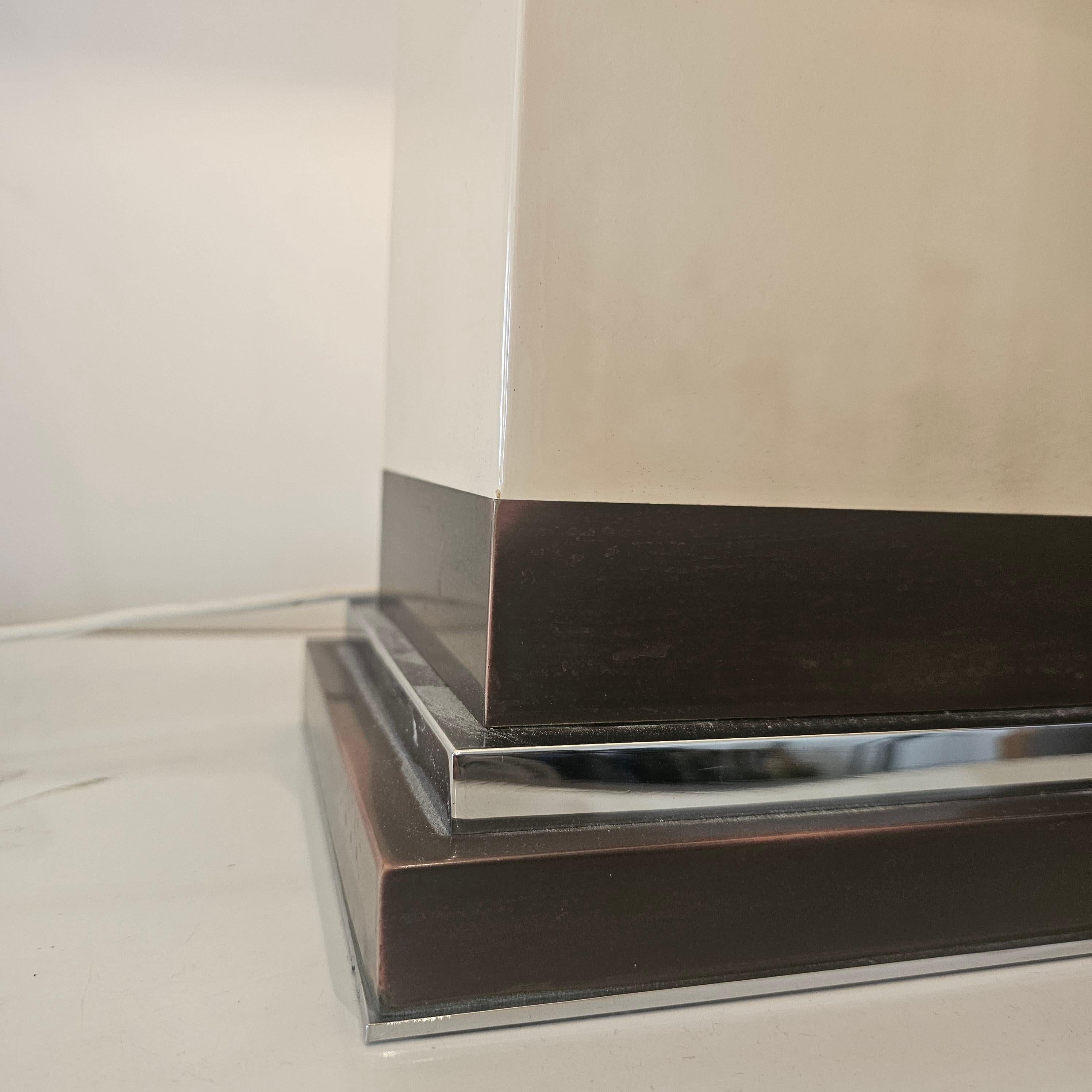 Lacquer Ivory White Table Lamp by 
