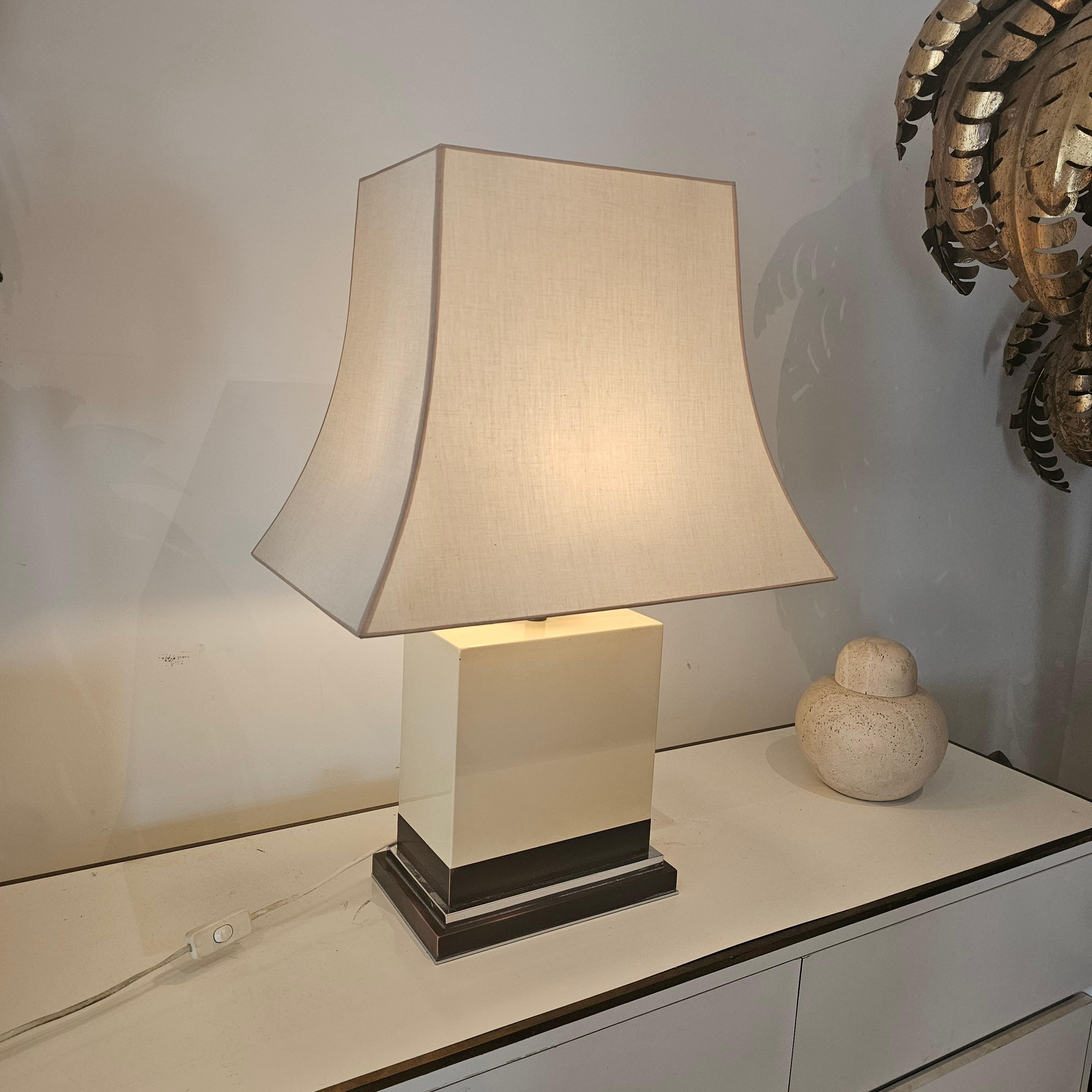 Ivory White Table Lamp by 