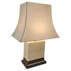 Ivory White Table Lamp by "Jean Claude Mahey"