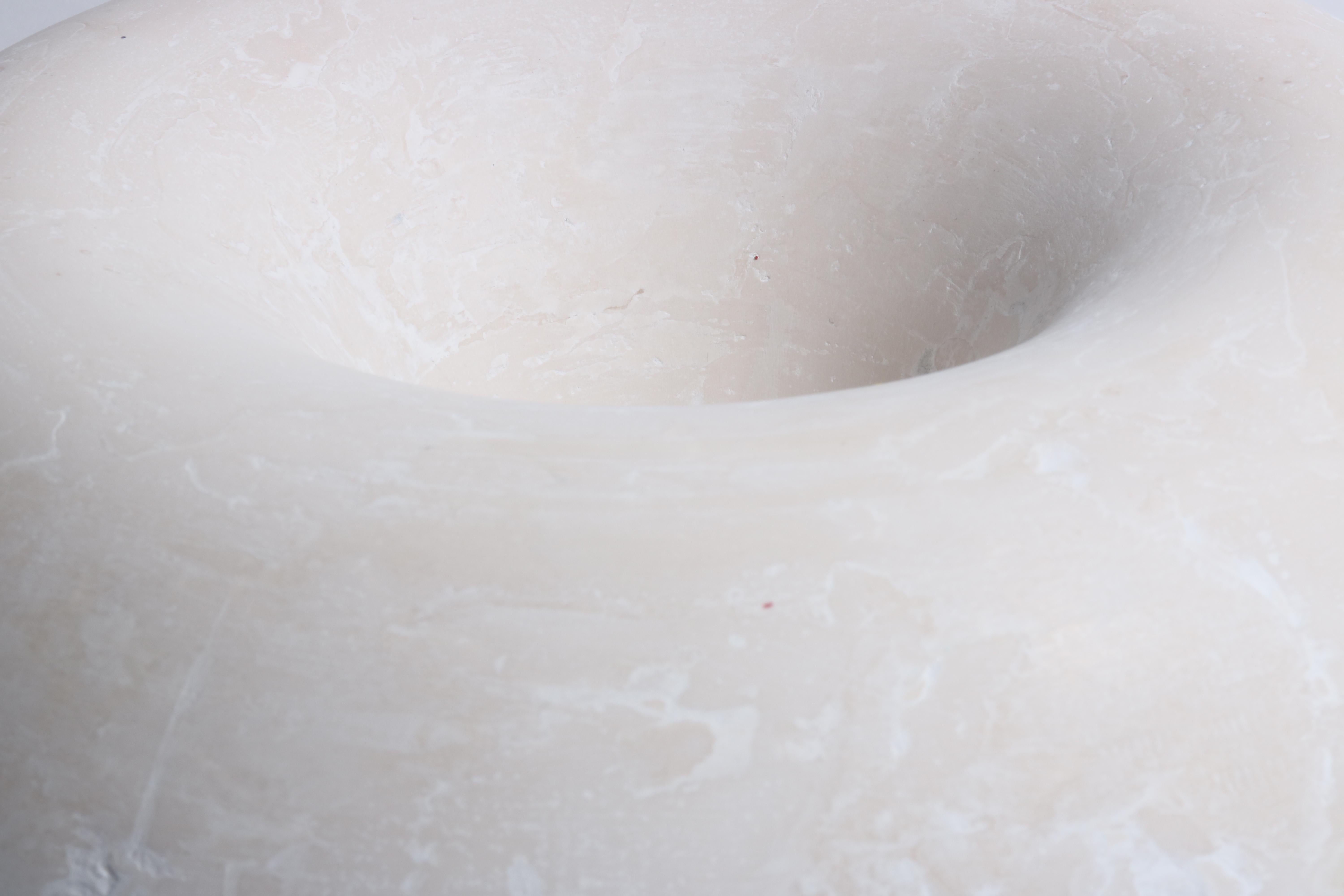 Ivory White Twirl Bowl by Lenny Stöpp For Sale 3