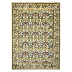 Ivory William Morris Inspired Area Rug