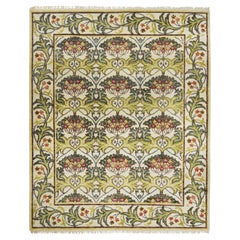 Alfombra marfil inspirada en William Morris