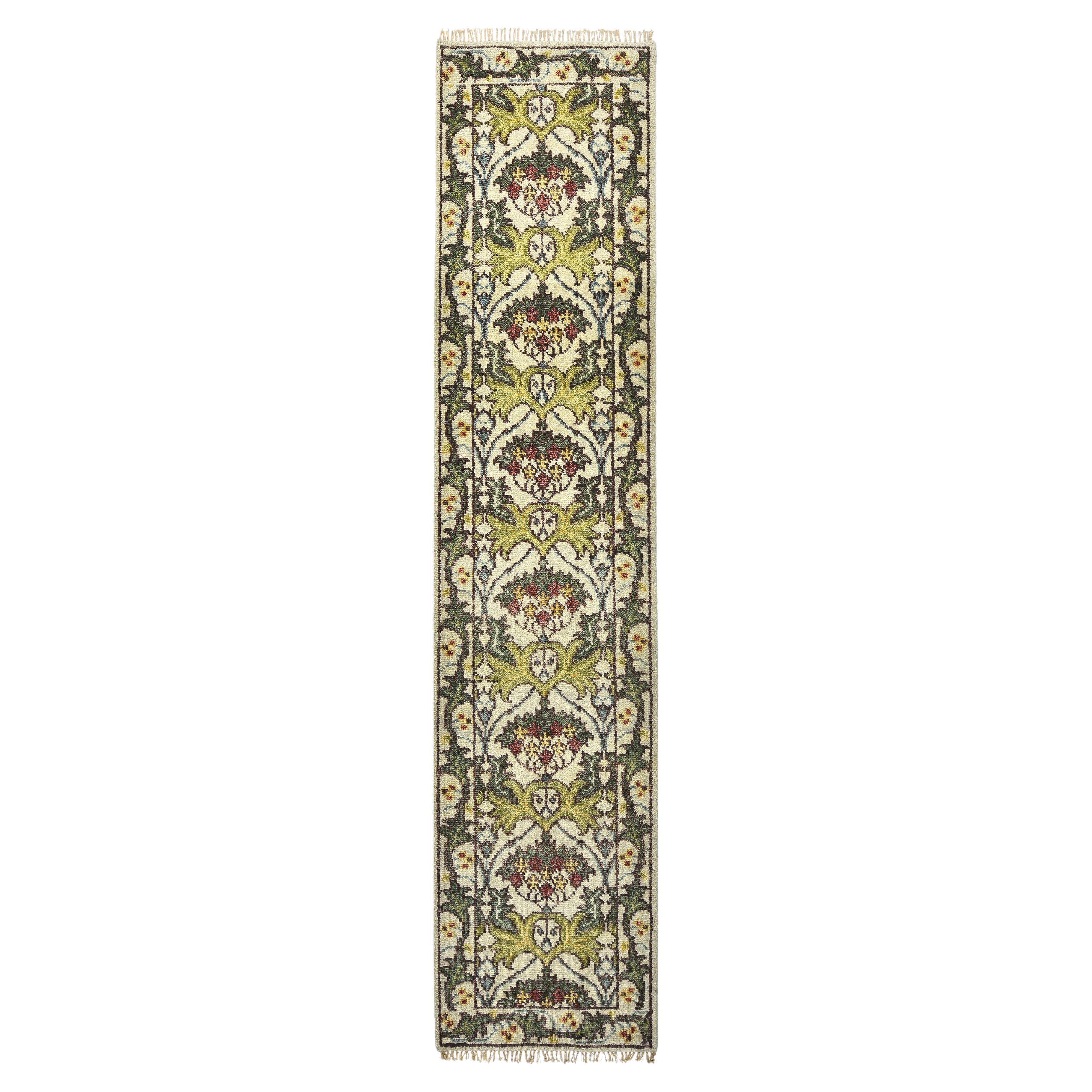 Runner in avorio ispirato a William Morris