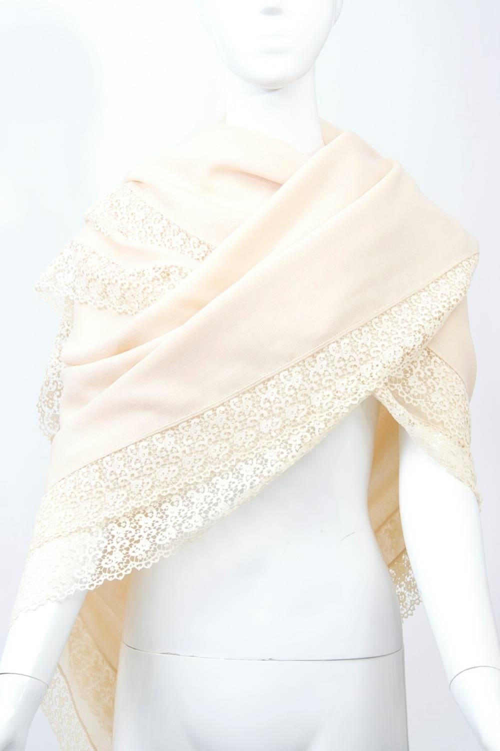 ivory lace shawl