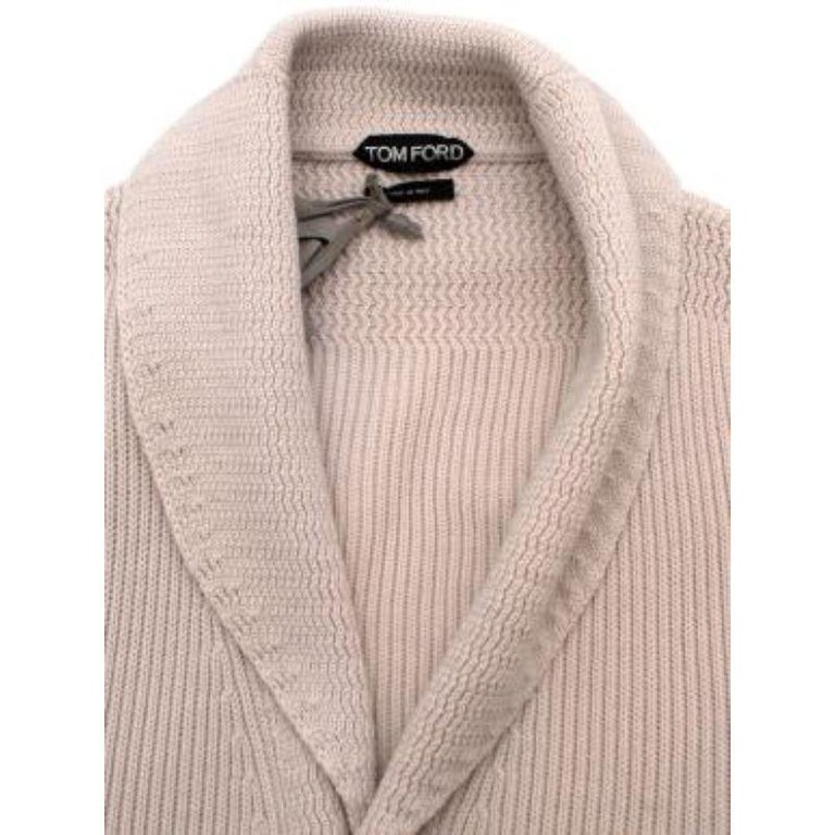 shawl collar wool cardigan