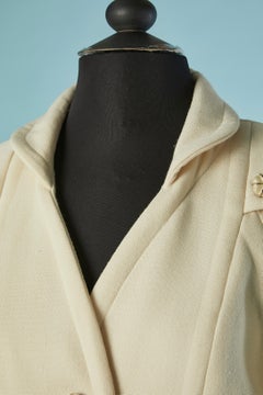 Ivory wool single-breasted jacket with camelia buttons CHANEL 2009