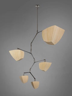 Bamboo Ivy 5 V1: ABCDF Mobile Chandelier, handmade by Andrea Claire Studio