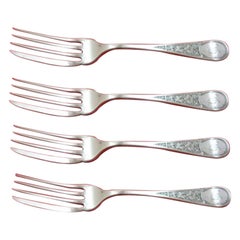 Ivy aka Antique Ivy Eng by Tiffany & Co. Sterling Silver Fish Fork Set Custom
