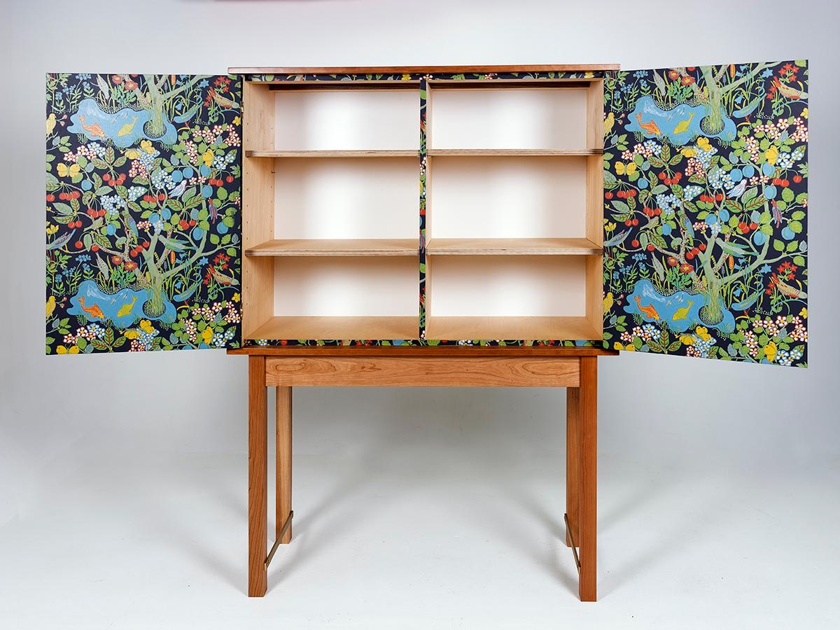 American IVY Cabinet, Cherry, Brass, Josef Frank For Sale