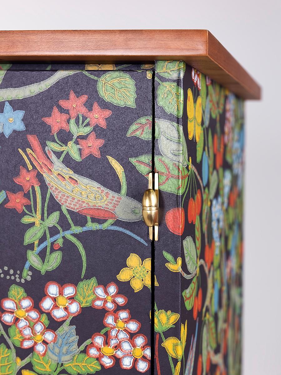 IVY Cabinet, Cherry, Brass, Josef Frank In Good Condition For Sale In Miami, FL
