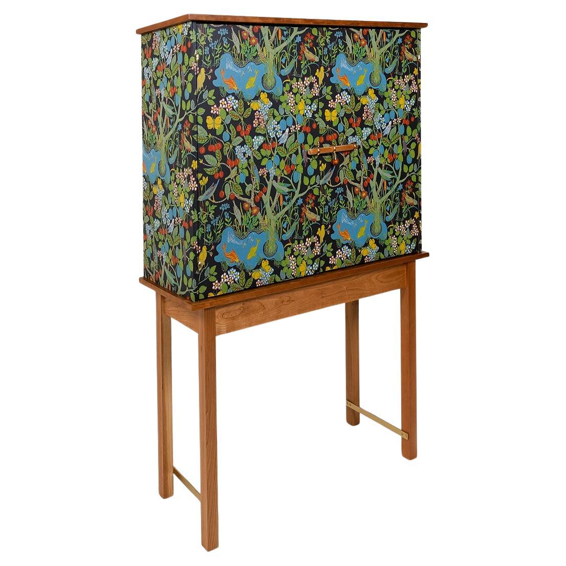 IVY Cabinet, Cherry, Brass, Josef Frank For Sale