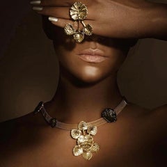 Ivy Choker in Silver and Gun Metal