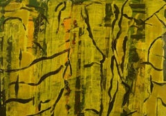 Peinture acrylique sur toile moderniste abstraite d'Ivy Lysdal, datée de 2005