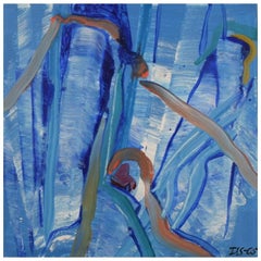 Ivy Lysdal, Acryl auf Leinwand, abstraktes, modernistisches Gemälde, datiert 2005