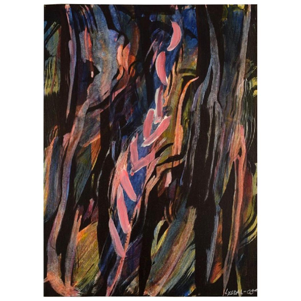 Ivy Lysdal, Acryl auf Leinwand, abstraktes, modernistisches Gemälde, datiert 2005