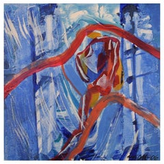 Ivy Lysdal, Acryl auf Leinwand, abstraktes, modernistisches Gemälde, datiert 2006