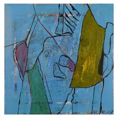 Ivy Lysdal, Acryl auf Leinwand, abstraktes, modernistisches Gemälde, datiert 2007